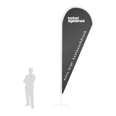 Beachflag Drop Austauschdruck | Extra Large (460 cm) | einseitig bedruckt