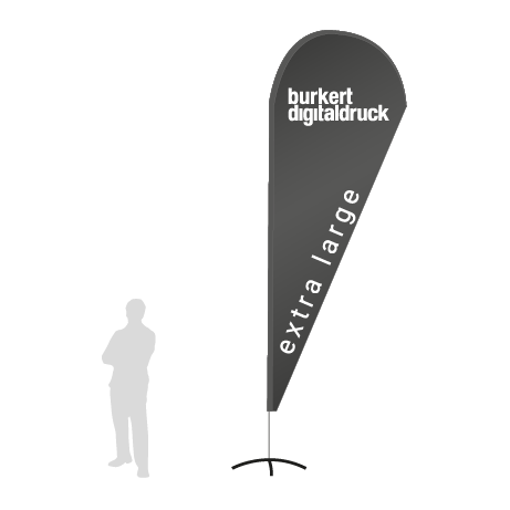 Beachflag Drop | Extra Large (460 cm) | einseitig bedruckt