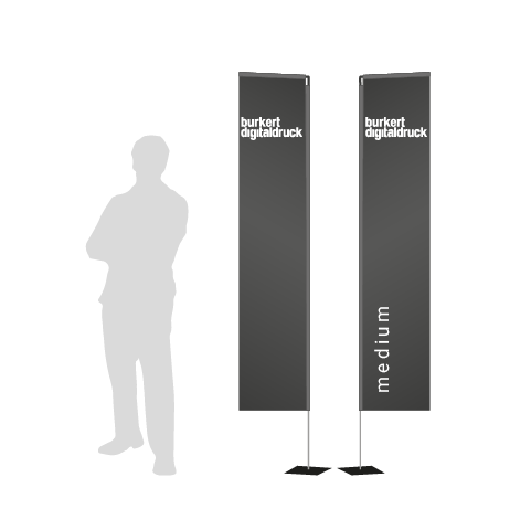 Beachflag Rechteck | Medium (300 cm) | beidseitig bedruckt