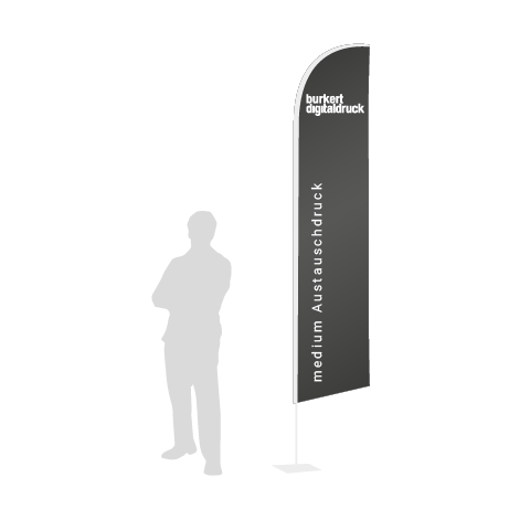 Beachflag Wind Austauschdruck | Medium (320 cm) | einseitig bedruckt