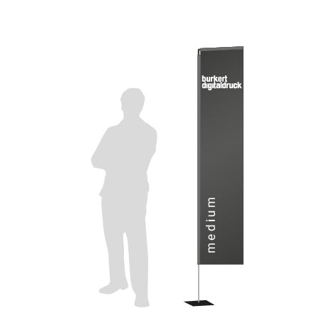 Beachflag Rechteck | Medium (300 cm) | einseitig bedruckt