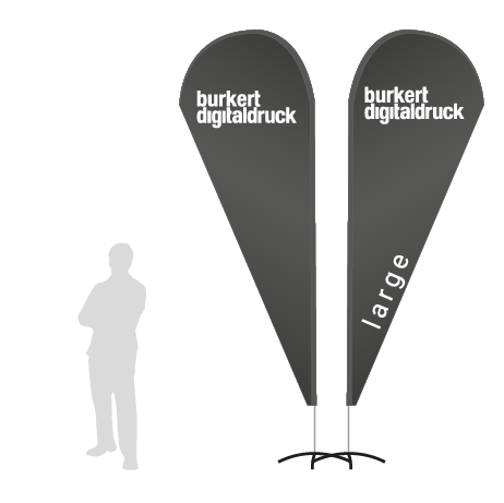 Beachflag Drop | Large (350 cm) | beidseitig bedruckt