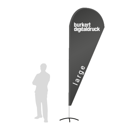 Beachflag Drop | Large (350 cm) | einseitig bedruckt
